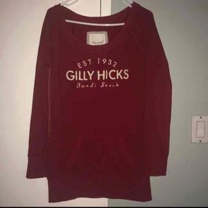 Burgundy color sweatshirt